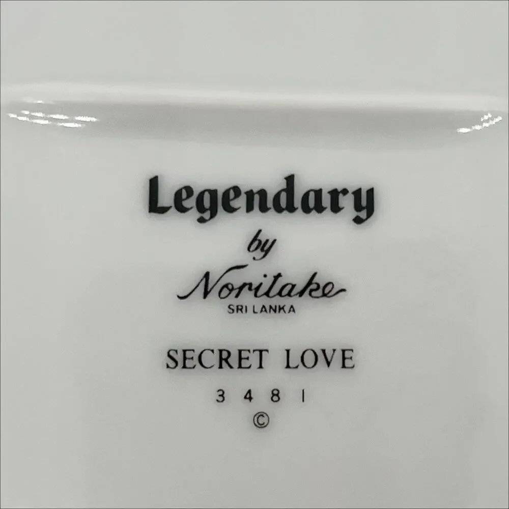 Vintage Legendary By Noritake Oval Serving Plate Secret Love Floral Print